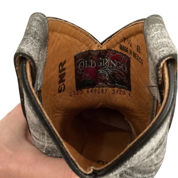 Old Gringo Aria Plain Harbor Grey Harness Snip Toe Western Cowgirl Boot 7.5 B - Picture 11 of 14